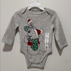 Disney Pooh Bear Gray Bodysuit